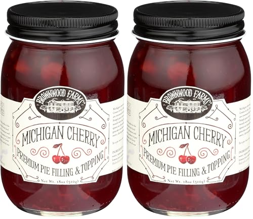 BROWNWOOD FARMS Michigan Cherry Pie Filling, 18 OZ (Pack of