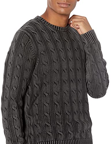 Goodthreads Men's Soft Cotton Cable Stitch Crewneck Sweater3