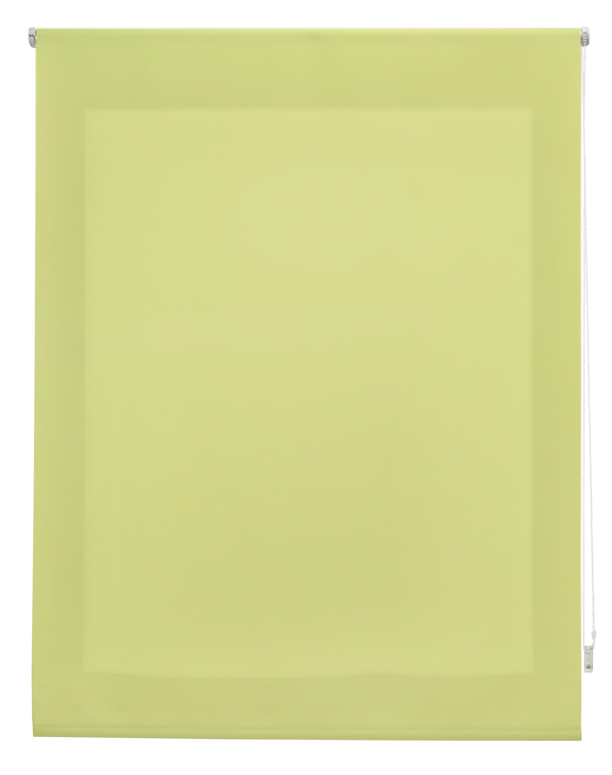 DECORBLIND | Smooth Translucent Roller Blind, Blind Size: 80 x 175 cm Width x Length/Plain Fabric Dimensions: 77 x 170 cm – Translucent Pistachio Colour Easy Installation to Wall or Ceiling
