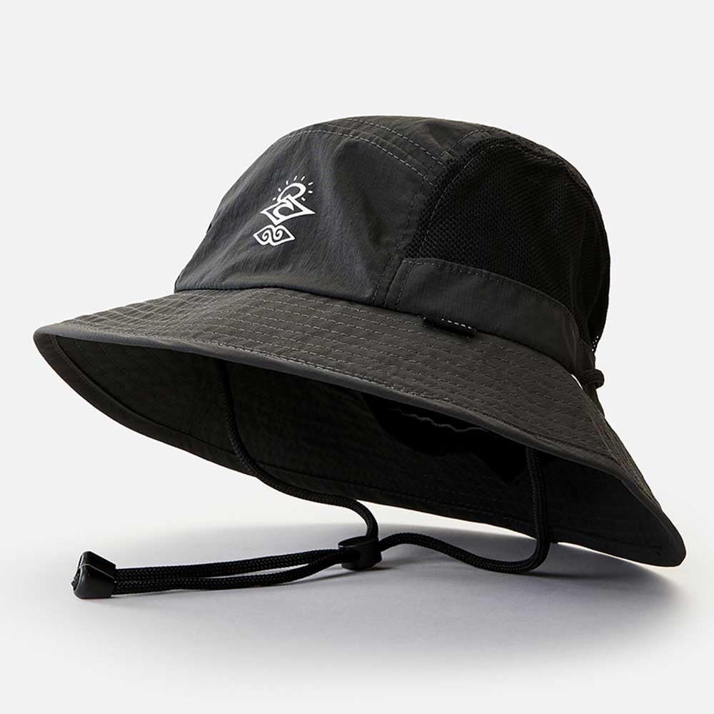 Rip Curl Searchers Boonie Stoffhut Sonnenhut Sommerhut Strandhut Surferhut Damen/Herren - mit Kinnband Sommer Frühling-Sommer