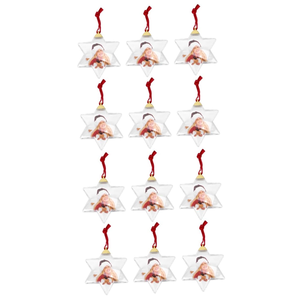 Ciieeo 2 Juegos De Marcos De Fotos Colgantes Adornos Navideños Decoración para Fotos De Fiesta Soporte para Fotos Colgante Creativo para Arte Decorativo 6-6 Piezas X 2
