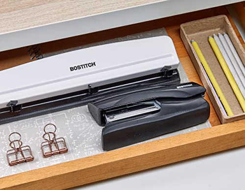 Bostitch Office Heftgerät, robust, 40 Blatt, kein Stau, volle Streifen, für Klassenzimmer, Büro oder Schreibtisch, Schwarz