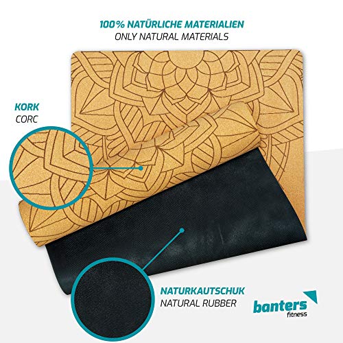 banters Yogamat van Kurk en Natuurlijke Rubber - Afmetingen 183 x 61 x 0,5 cm - Afbeelding 5