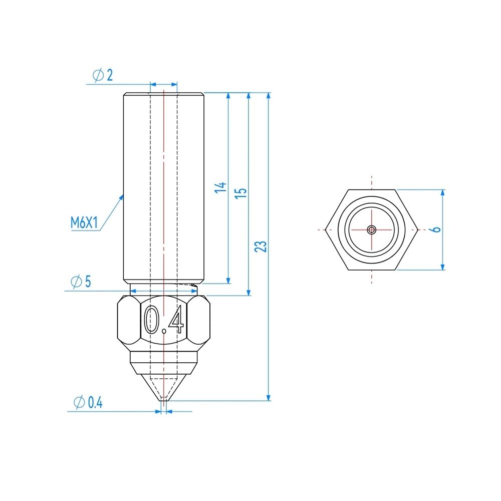 Düse Messing verkupfert(3pcs,0.2mm)