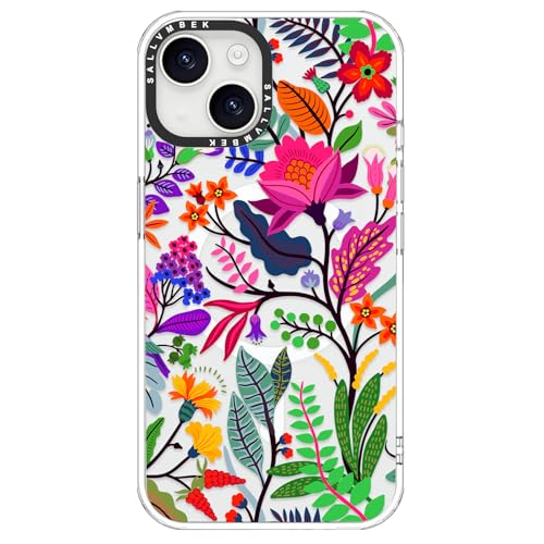 Coque iPhone 15 motif floral mignon une idée cadeau idéale pour filles