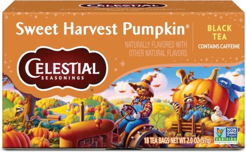 Image of Celestial Seasonings Tea Bags Sweet Harvest Pumpkin Black Tea 18 Count (Pack of 6)