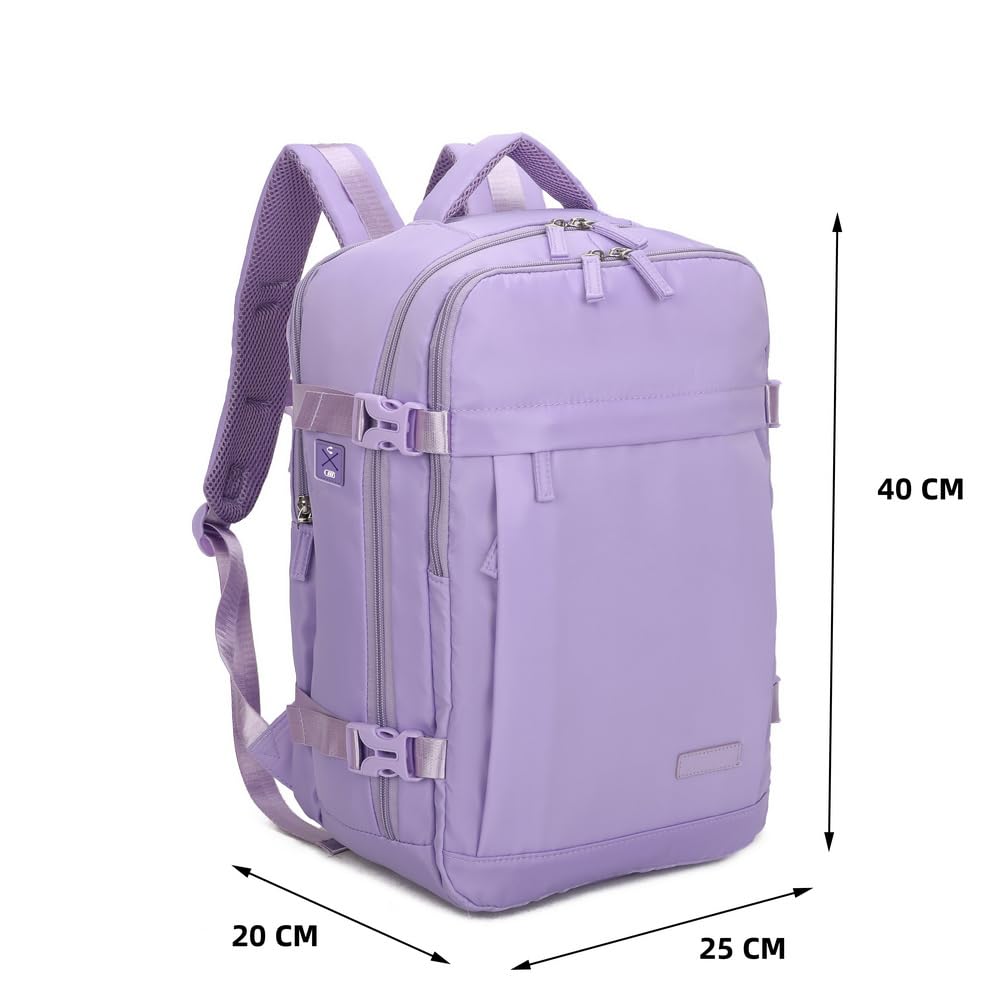 RAYKONG Mochila Cabina Ryanair 40x20x25cm 20L Impermeable Compatible Computadora Portátil 14 Pulgadas Puerto Carga Equipaje Mano Alta Resistencia