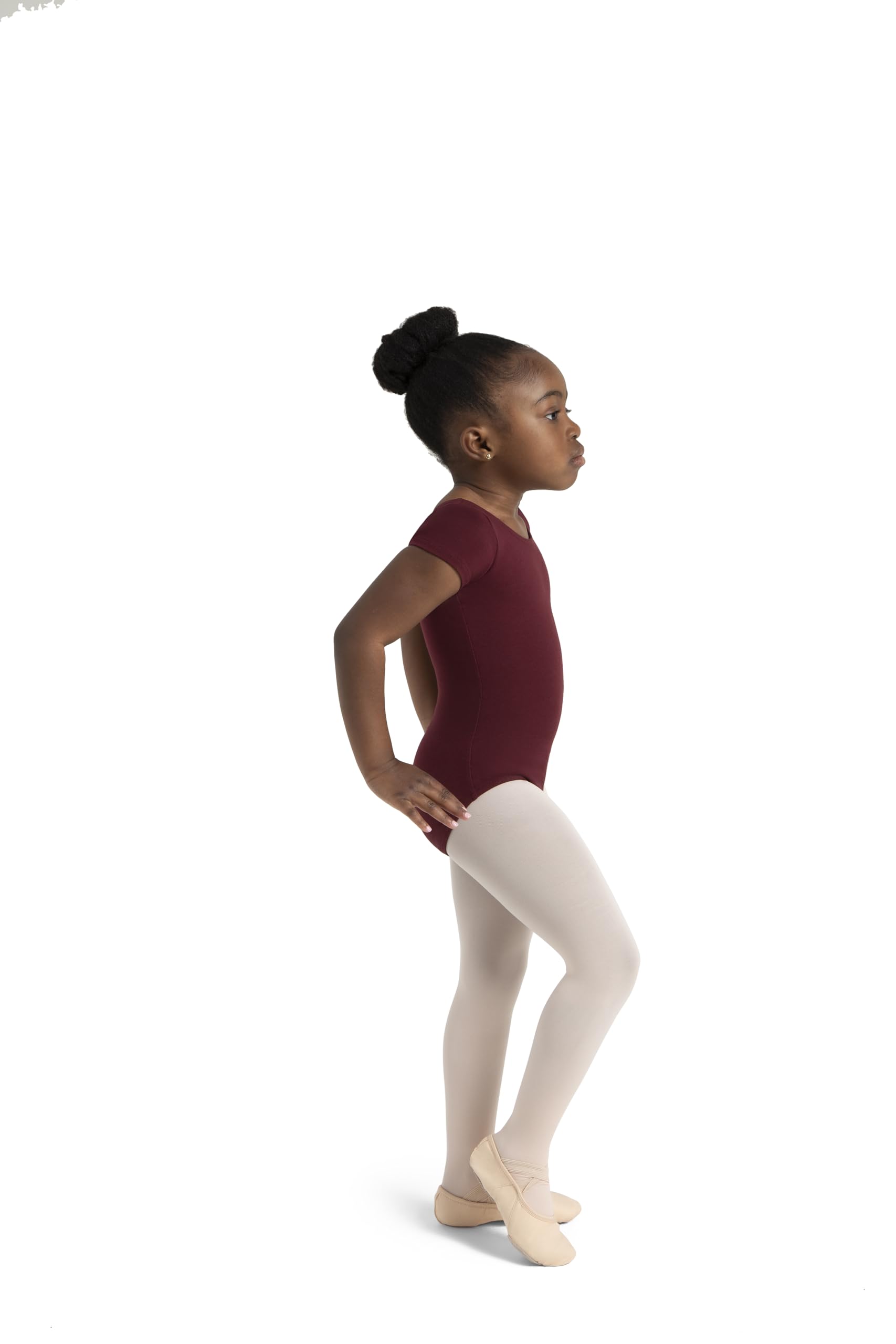 Capezio Leotardo clásico de manga corta para niñas