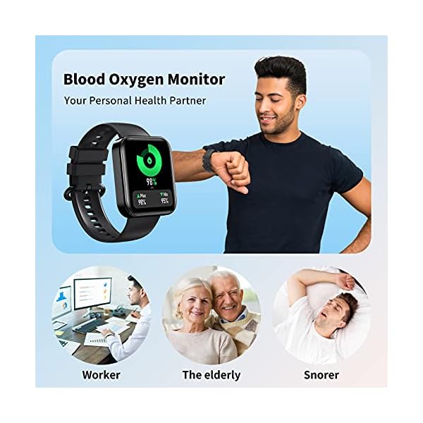 KOSPET Smart Watches for Men - IP68 Waterproof Fitness Smart Watch for Android iPhones with Heart Rate Blood Pressure Sleep Monitor - 1.71" Tactical Sports Running Smartwatch