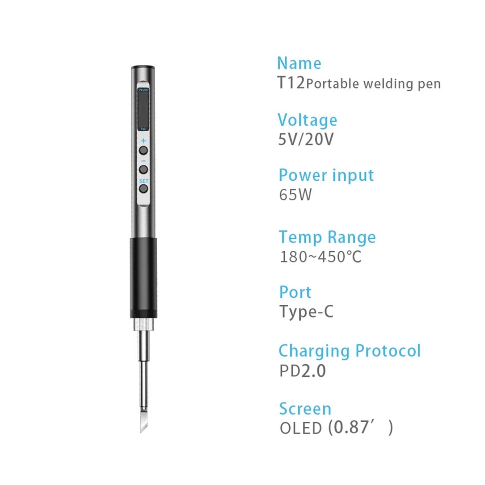 Przenośna Lutownica Elektryczna T12 PD 65W DC 72W CNC Metal Body Regulowana Temperatura Lutowania Stacja Spawalnicza Szybkie Nagrzewanie Najlepszy Prezent