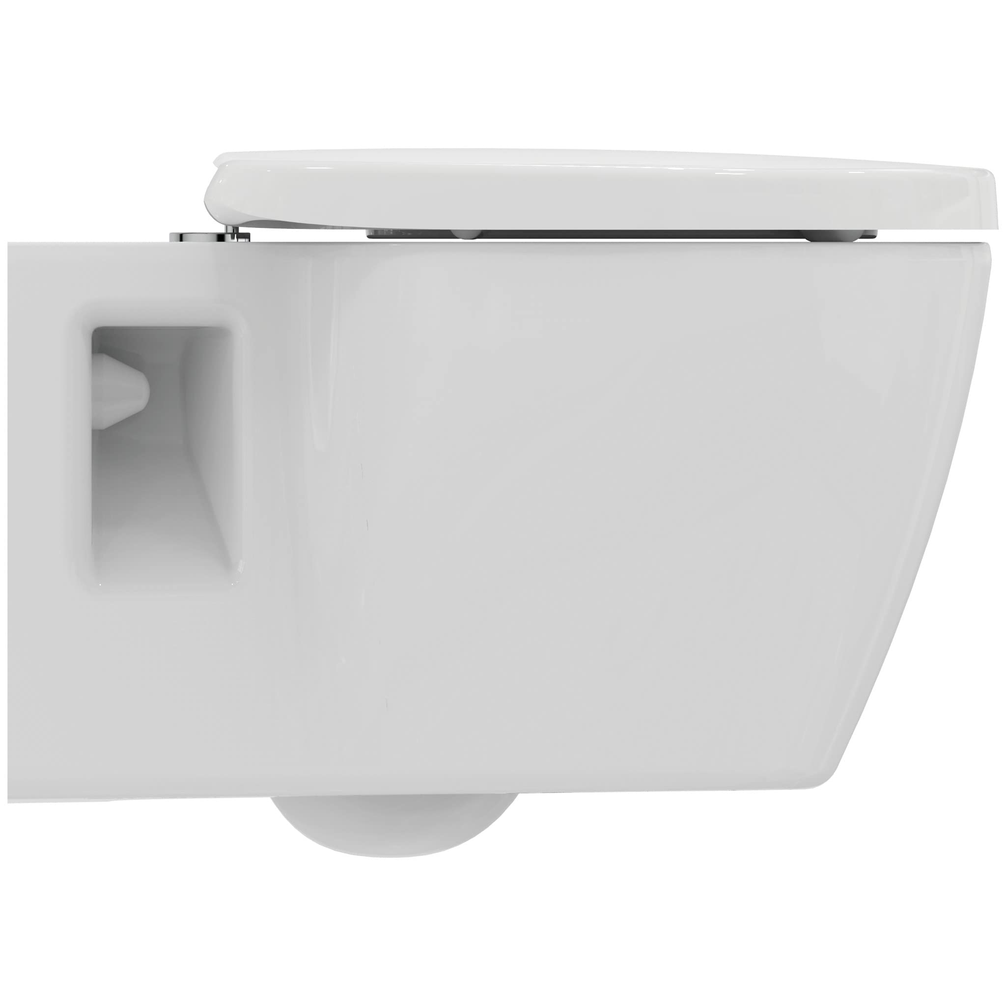 Ideal Standard - Connect, WC a parete completo di sedile WC a chiusura lenta, E-Packaging dedicato al trasporto in ceramica, bianco