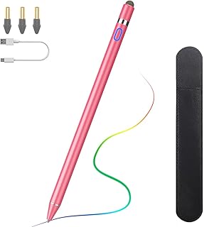 TiMOVO Stylus Pen for iPad, Apple Pencil for 2018-2023 iPad 10/9/8/7/6th Generation,iPad Pro,iPad Air 5/4/3,iPad Mini 6/5 Precise Writing Drawing Palm Rejection Apple Pencil 1st Gen for iPad, Pink