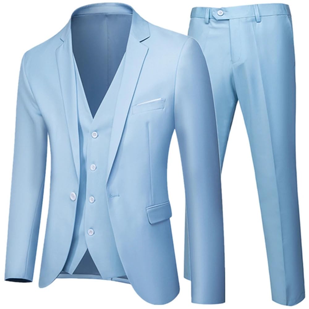 Uomini Matrimonio 3 Pezzi Pantaloni Gilet Grandi Dimensioni Vestito Professionale 3 Pz Set Giacche Pantaloni Gilet Abiti