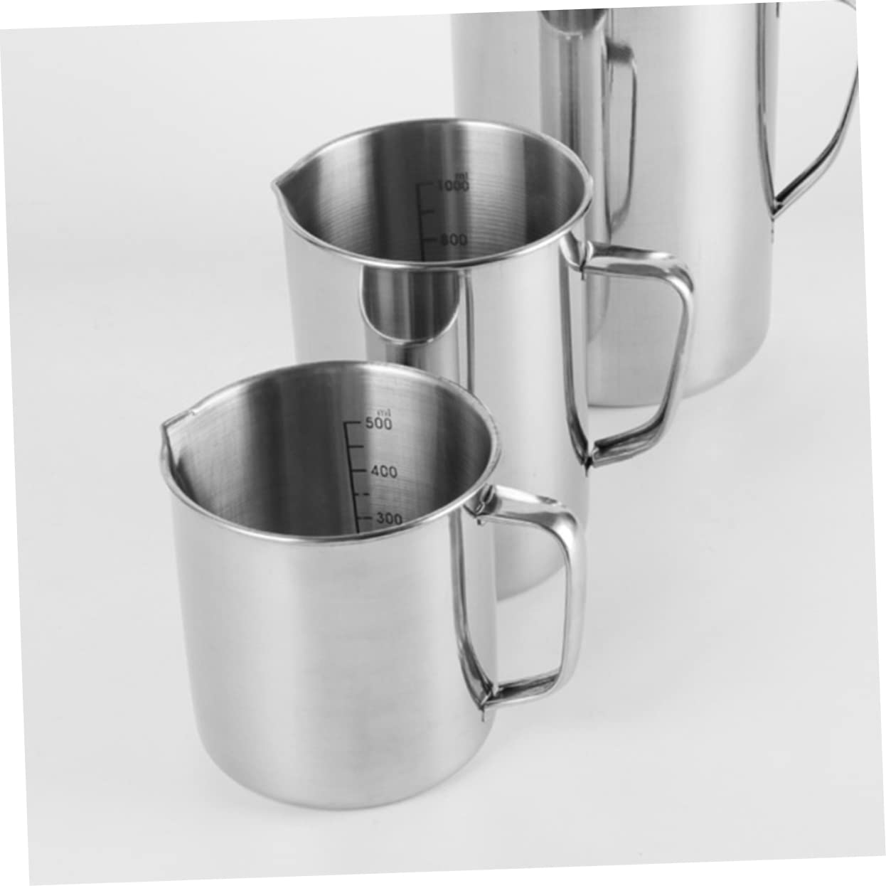 ABOOFAN Set Di 3 Vetrerie Per Chimica Misurino in Acciaio Inossidabile Da 500 Ml Bilancia