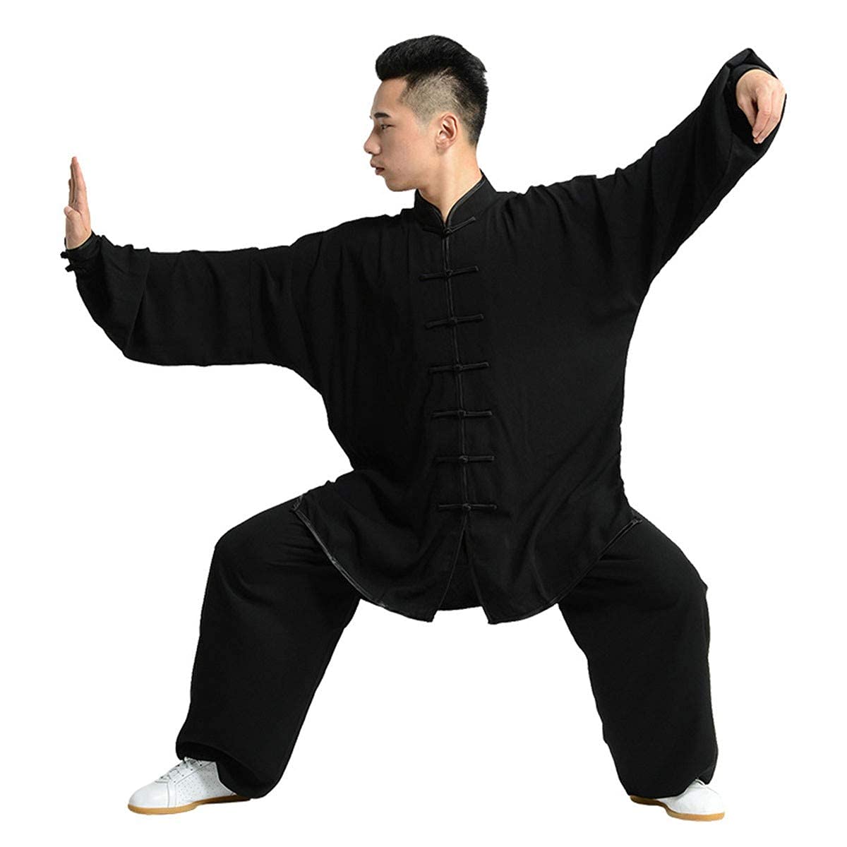 XBSLJXBSLJ Tai Chi Uniform Clothing-Martial Arts Tai Chi Suits Performance Fitness Clothing Chinese Traditional Kung Fu Clothing For Men And WomenBlack-XX Large