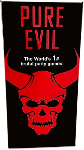 PURE EVIL - Juego de caja 3 en 1 divertido juego de fiesta para la universidad, noche divertidos desafíos, desafíos y preguntas, fiestas de cartas