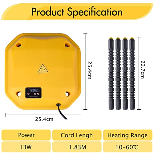 Plotohiker Wärmeplatte Küken,Temperatur Verstellbare Kükenwärmer Wärmelampe,Heizplatte für Kükenaufzucht,Kunstglucke 13… – Bild 8