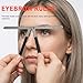 Elitzia Eyebrow Ruler Reusable Permanent Balance Ruler Bendable for Snug Fit the Skin Brow Measuring Shaper Tool Beauty Eyebrow Mapping Makeup Tool Compact Portable Exquisite Makeup Beginner ETER160