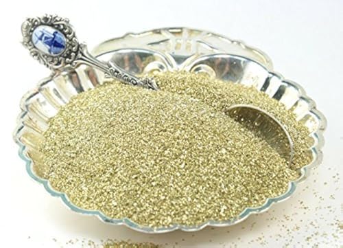 Bright Gold Imported German Glass Glitter - 1 Ounce - Fine 90 Grit (most popular grain size) Sparkly Glass Glitter - 311-9-009