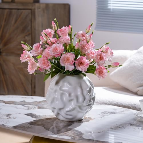 Bailikang XZCBV 10Pcs Lifelike Silk Flowers Artificial Flowers Indoor Fake Lisianthus Flower Table Centerpiece Faux Flowers Fake Eustoma Flower Long Stem Faux Flowers thumb #2