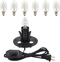 Vista 1 de New Orange Heart Cable de lámpara de sal del Himalaya con interruptor de atenuación y bombillas, cable de repuesto original de 6 pies con ensamblaje