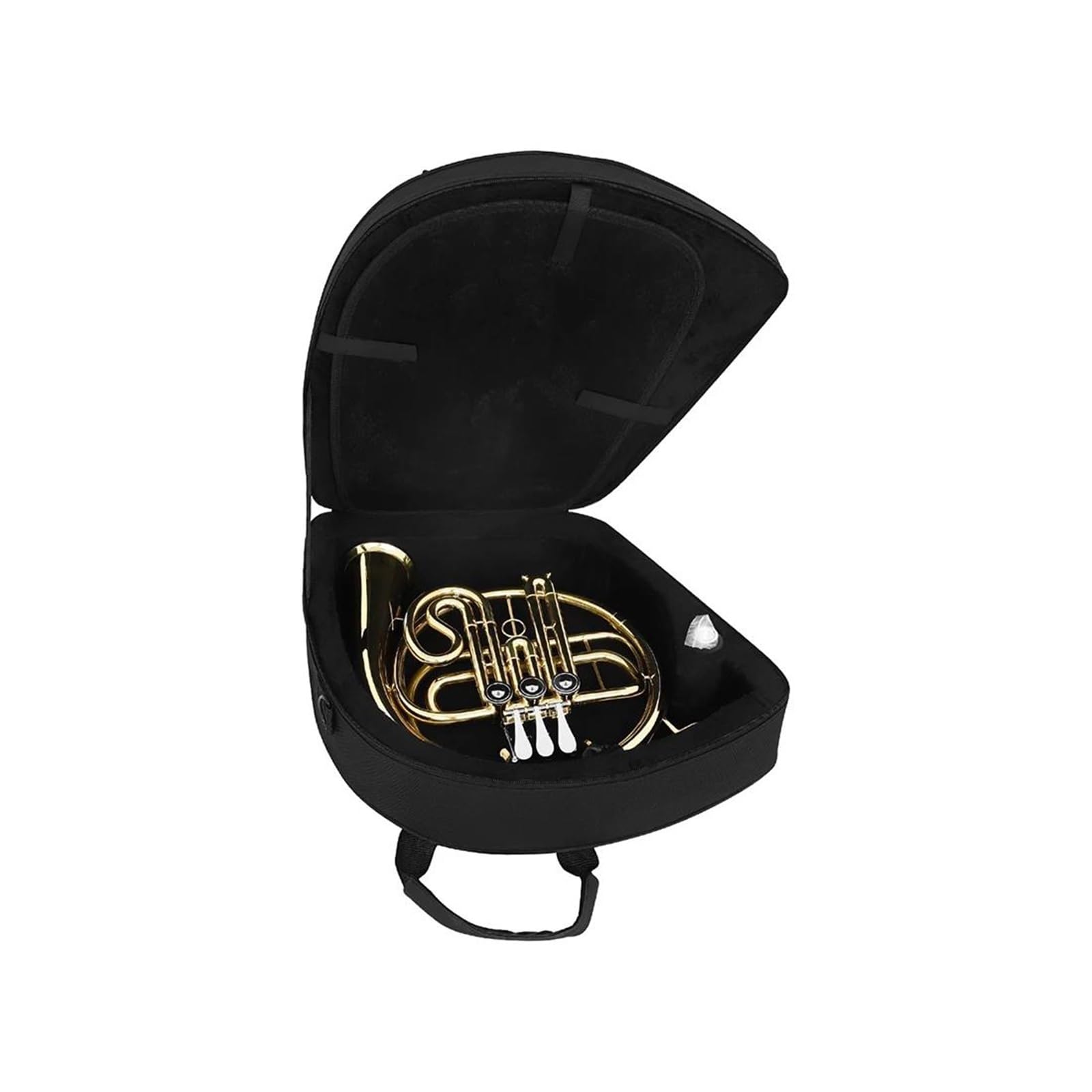 Miłośnik Muzyki Bb Tone French Horn 3 Klawisze Mosiądz Niklowany Srebrny Instrument Muzyczny Z Futerałem(Golden)