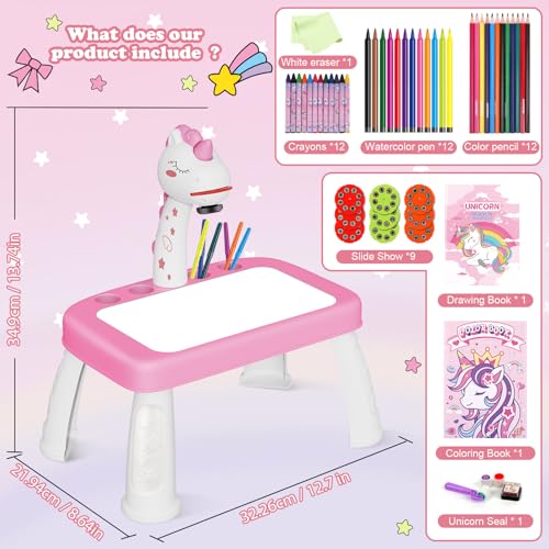 Syahro PROJECTOR-01 Unicorn Drawing Projector Table Set For Kids Girls Include Unicorn Art Supplies thumb #1