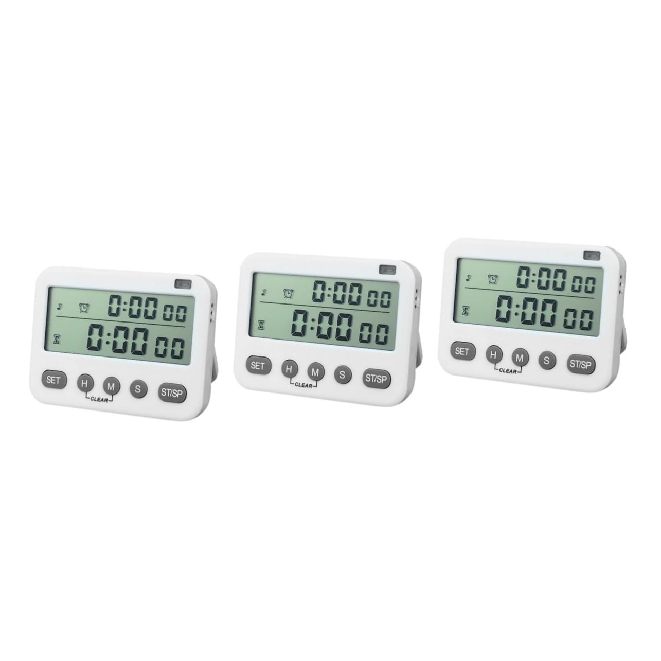 Timer Da Cucina Digitale Da 3 Pezzi/Orologio Con Allarme Forte Dispositivo Di Temporizzazione Da Laboratorio Timer Da Cucina Con Allarme A Batteria