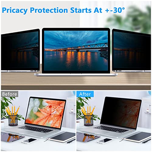 Image of Saco 14 Inch Privacy Filter Screen Guard Compatible for HP Pavilion 14,Acer Aspire 14,Lenovo Ideapad 14,Thinkpad 14,ThinkBook 14, Asus Vivobook 14, Dell 14, MSI 14 Inch Laptop [16:9 Ratio]