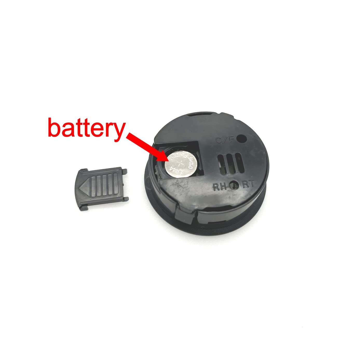 JZK Lot de 3 petits thermomètres hygromètres numériques ronds avec batterie pour voiture/chambre/salle de bain, moniteur d'humidité, jauge de température et d'humidité pour réservoir de reptiles