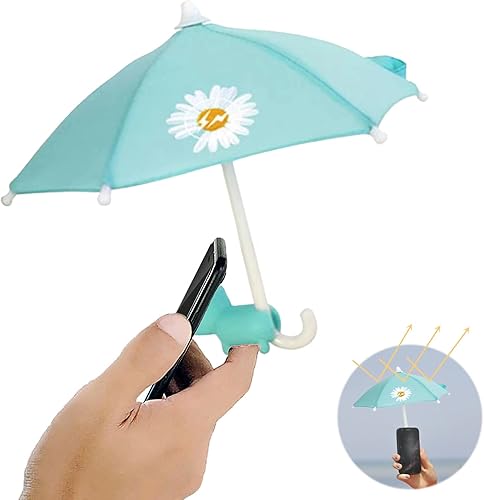 Paraguas de teléfono para el sol, sombrilla para teléfono celular, paraguas para teléfono con soporte universal ajustable de ventosa, parasol para