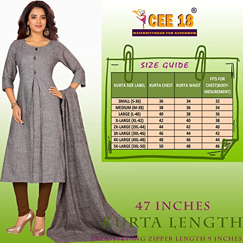 Image of CEE 18 Women's Cotton A-Line Calf Long Maternity Wear