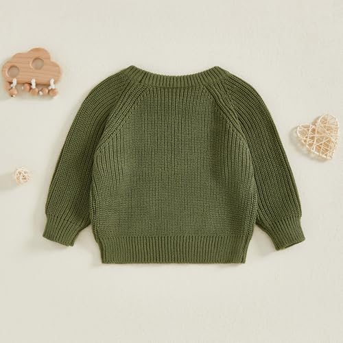 Baby Girl Boy Knit Sweater Chunky Knitted Crew Neck Pullover Sweatshirt Knitwear Toddler Fall Winter Clothes3