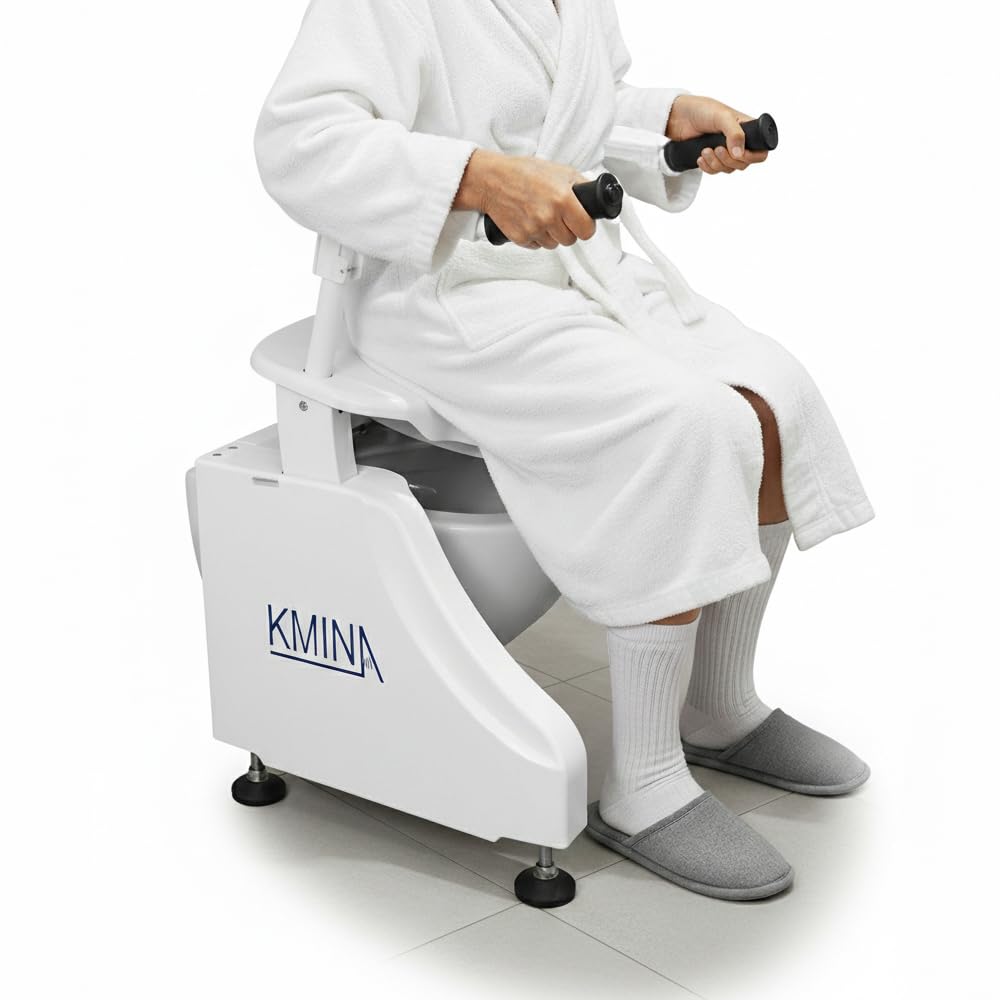 KMINA Electric Toilet Seat Lift Riser with Handles, Powered for Elderly, Height Adjustable, PRO Model