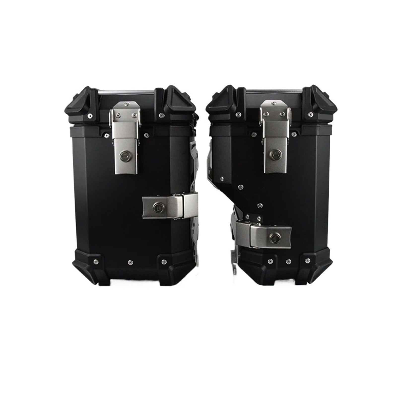 Bolsa de Moto Caja Lateral De Aluminio para Motocicleta De 35L/38L Universal para Sillín De Motocicleta Lateral Derecho Oculta Guardar Equipaje Mochila para Motocicleta(35L Black (1 Pair))