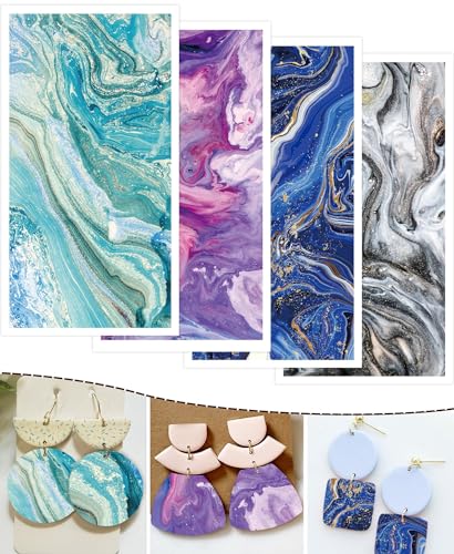 Puocaon Polymer Clay Transfer Paper - Fluid Marble Transfer Sheets for...