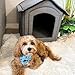 Petsona Hundehöhle Hundehütte Faltbare Mit Herausnehmbarem Dach Hundehaus Hundebett Katzenbett Haustierbett Schlafplatz Größe L, Grau