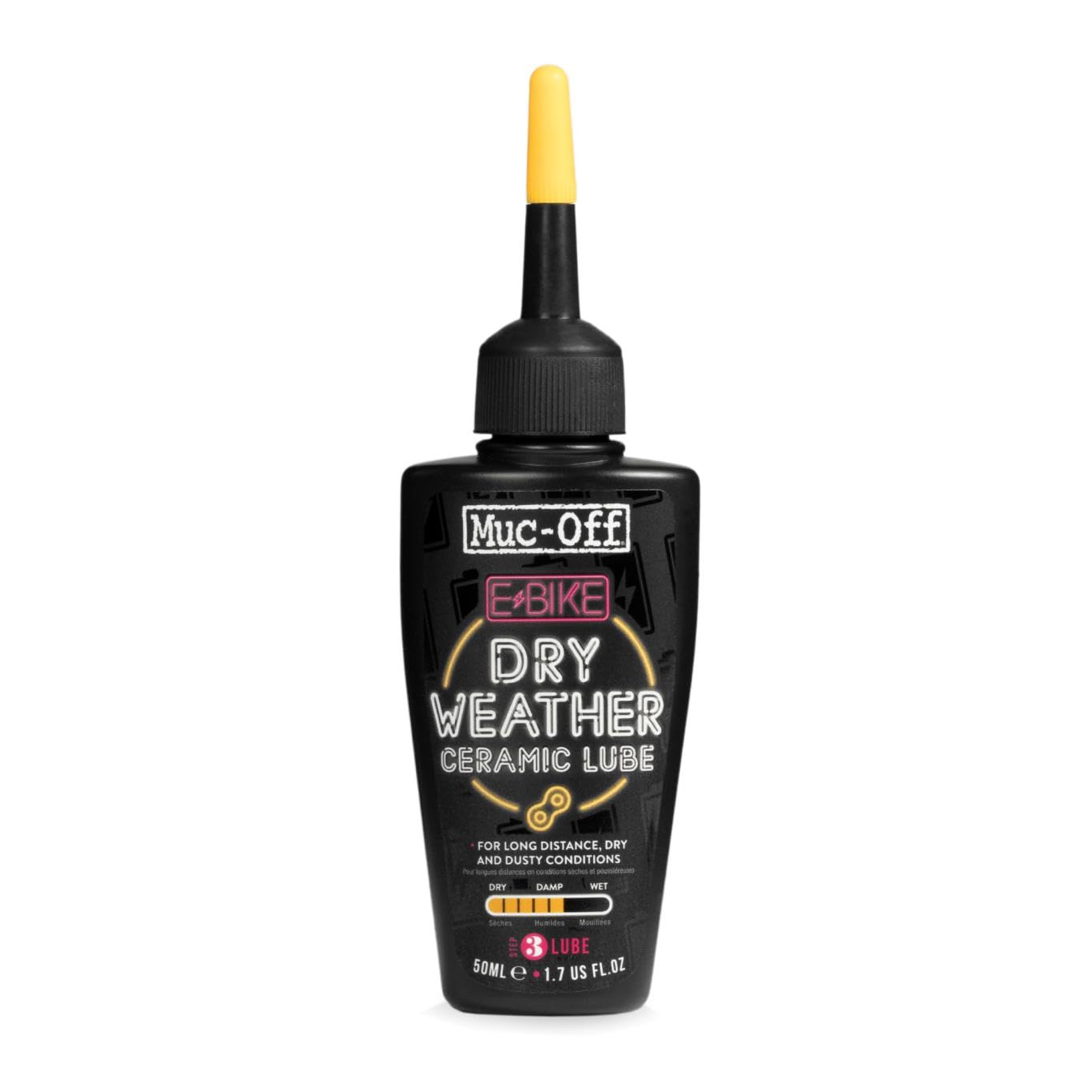 eBike Dry Chain Lube, 1.7 fl oz - Bike Lube, Bike Chain Oil, Chain Wax for Dry Weather Conditions - Bike Lubricant for Electric Bikes