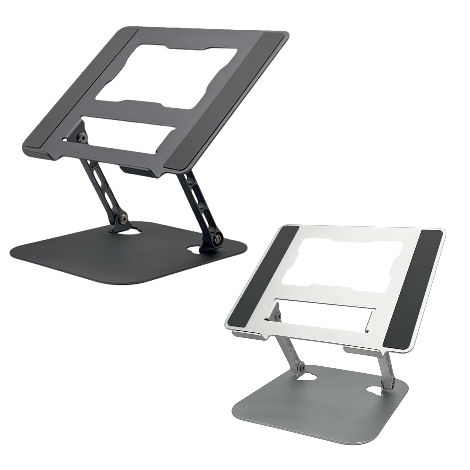 Elevadores de soporte para computadora portátil para escritorio, ergonómicos, plegables, alturas ajustables para trabajo colaborativo, fácil almacenamiento, computadora ergonómica