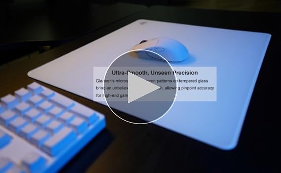 ゲーミングマウスパッド ガラスマウスパッド 450×400mm サラサラ質感・ゲーミングガラスマウスパッド【400㎜×450㎜×5