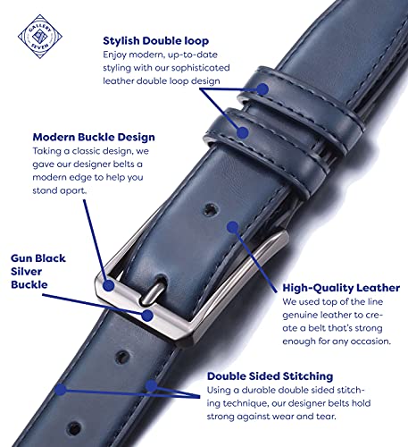 Belts for Men - Genuine Leather Casual Dress Belt4