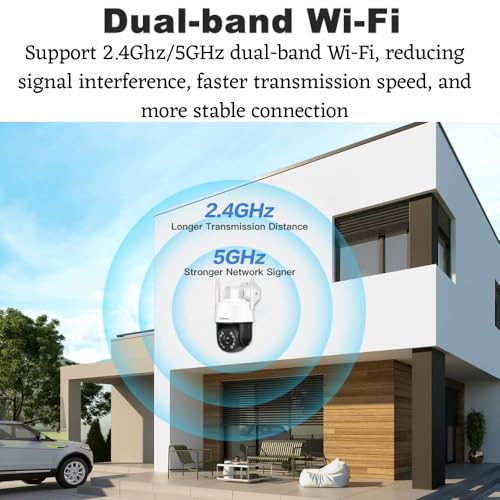 Image of Maizic Ultracam Falcon 20X Optical Zoom Lens 5MP HD Support Dual-Band 2.4Ghz /5GHz WiFi CCTV Camera for Home Security, Focal Length 4.7mm- 94mm, Compatible with NVR & ONVIF, 2 Year Warranty