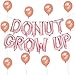 Donut Grow up Rose Gold Balloons Banner | Donut Grow up Birthday Balloons Decorations | Donut Theme Party Supplies | Free 10pcs Latex Balloons