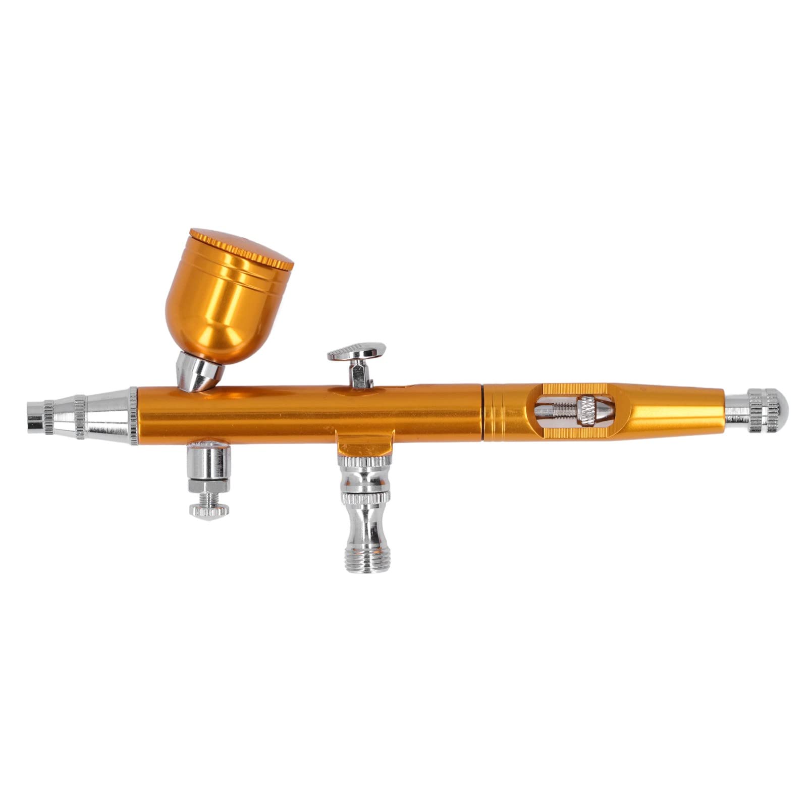 Airbrush Kit,Air Brush Spray Gun,Pen Air Compressor Set,Gravity Feed Airbrush Gun for Painting Model Nails Cake Tattoo Makeup (AR180 Gold)