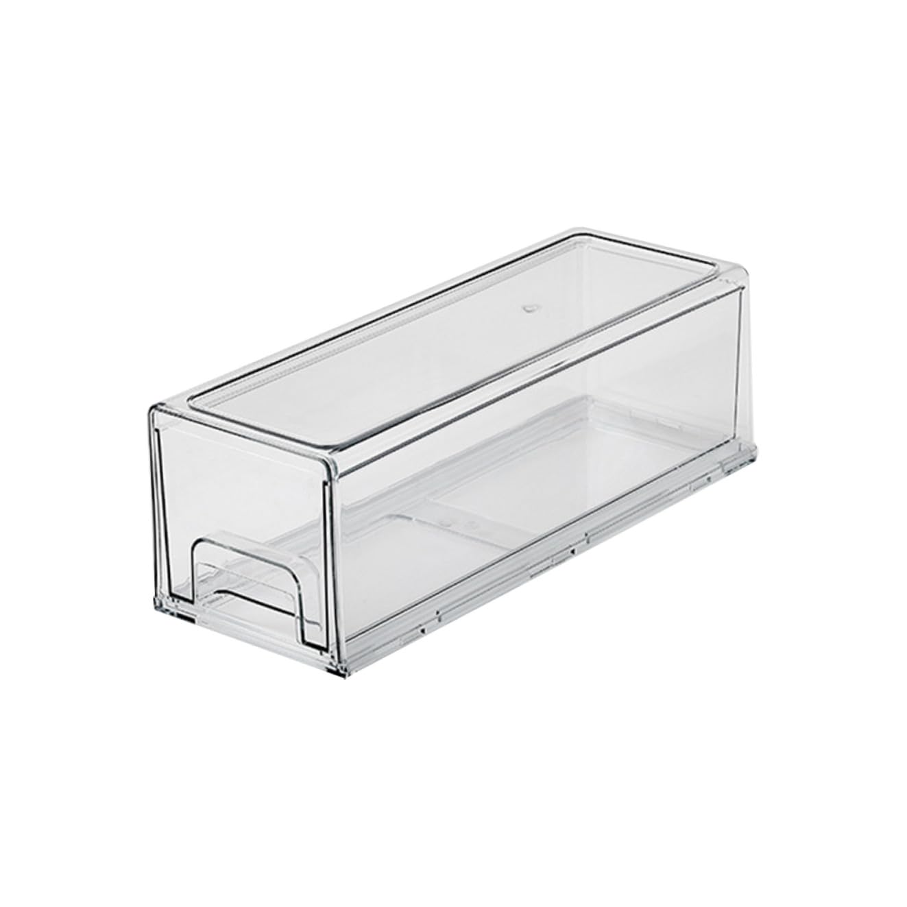 Caja de Almacenamiento de Gran Capacidad para Refrigerador en Pet Transparente Organizador Multipropósito para Verduras y Queso Rallado en Encimera o Despensa