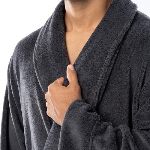 Fruit of the Loom Mens Solid Plush Fleece Robe4