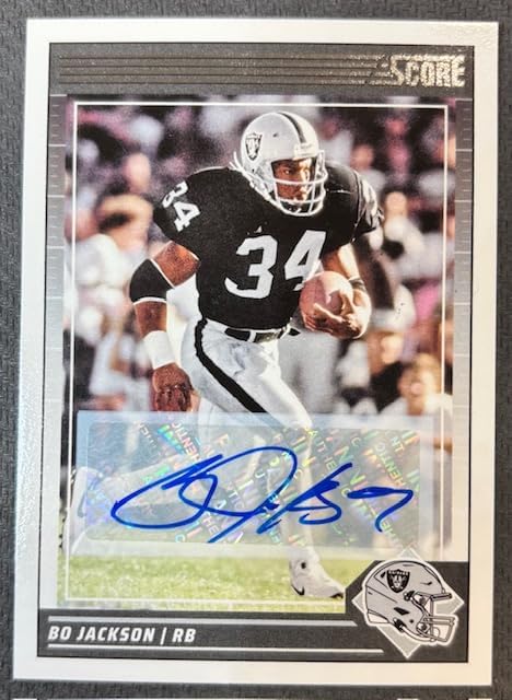 Bo Jackson 2024 Panini Score Signed Football Auto Card #151