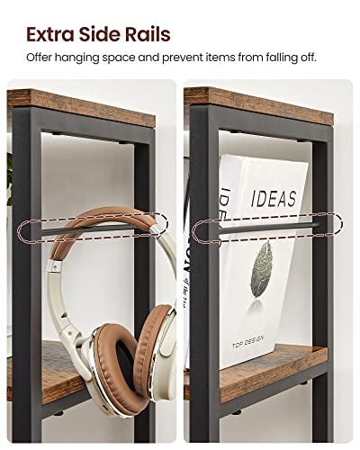 Vasagle 6-Tier Tall Bookshelf, Bookcase, Large Metal Shelf, 11.8 X 47.2 X 67.9 Inches, For Living Room, Kitchen, Pantry, Study, Home Office, Rustic Brown And Black Ulls114B01 #TOP6
