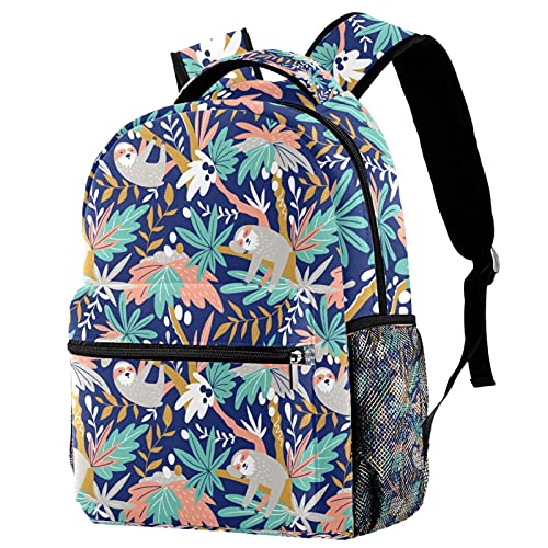 Sac à dos de voyage campus paresseux avec porte-bouteille pour fille et garçon