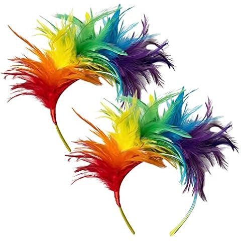 Rainbow Feather Headpieces for Parties Cover